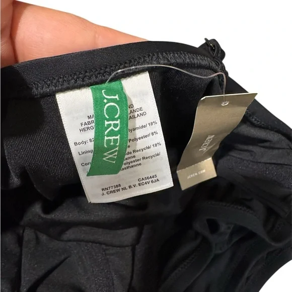 J CREW HERITAGE BALCONETTE ONE PIECE SWIMSUIT BLACK NEW W/TAGS SIZE  XS - Picture 5 of 8